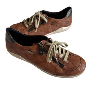 Remonte Liv 02 Brown Leather-Up Soft Sneakers Size US 10-10,5 EU 42